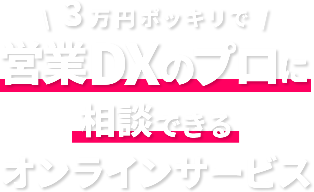 3万円ポッキリでDXのプロに相談できるオンラインサービス